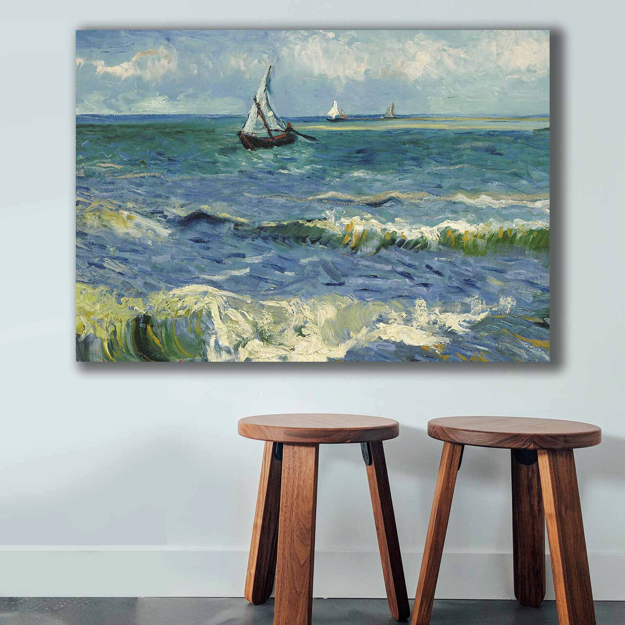 Tablou decorativ, 70100VANGOGH007, Lemn, Multicolor - imagine 4